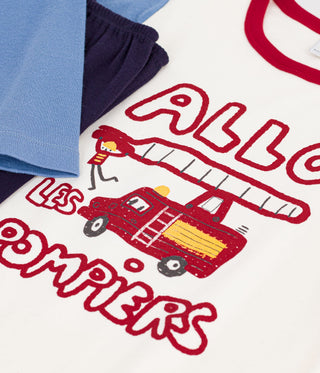 BOY'S FIREFIGHTER DESIGN ORGANIC COTTON PYJAMAS.