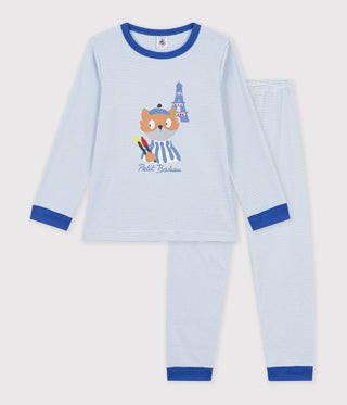 BOY'S STRIPY ORGANIC COTTON PYJAMAS