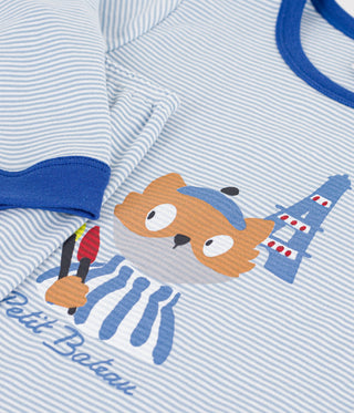 BOY'S STRIPY ORGANIC COTTON PYJAMAS
