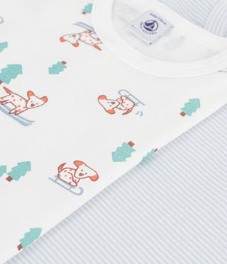 BOY'S SHORT-SLEEVED DOG-PRINT COTTON T-SHIRTS -2-PACK