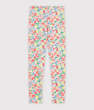 GIRL'S FLORAL PATTERN COTTON LEGGINGS