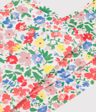 GIRL'S FLORAL PATTERN COTTON LEGGINGS