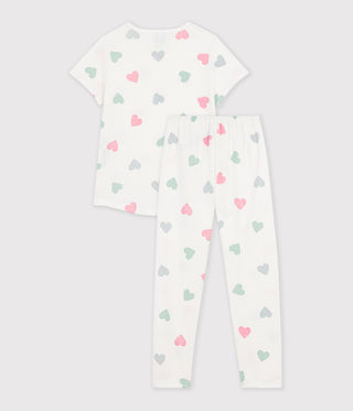 GIRL'S PRINTED COTTON PYJAMAS WITH SHORT SLEEVES AND LONG LEGS