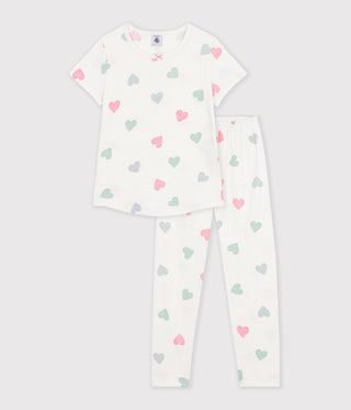 GIRL'S PRINTED COTTON PYJAMAS WITH SHORT SLEEVES AND LONG LEGS