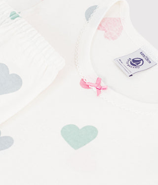 GIRL'S PRINTED COTTON PYJAMAS WITH SHORT SLEEVES AND LONG LEGS