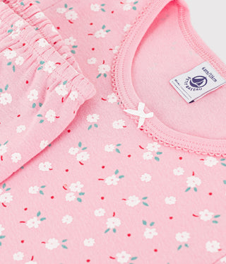 GIRL'S PRINTED COTTON PYJAMAS WITH SHORT SLEEVES AND LONG LEGS