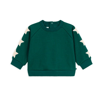 BABY BOY'S COTTON SWEATSHIRT WITH STAR BADGES