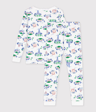 GIRL'S SNUG-FITTING PRINTED COTTON PYJAMAS