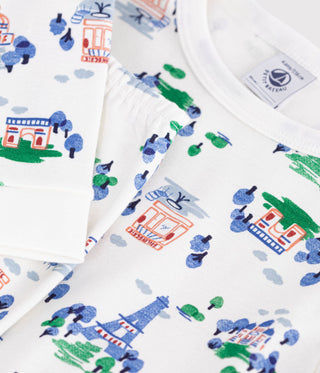 GIRL'S SNUG-FITTING PRINTED COTTON PYJAMAS