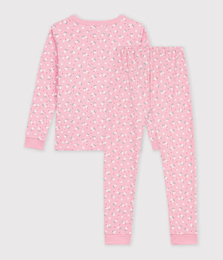 GIRL'S SNUG-FITTING PRINTED COTTON PYJAMAS
