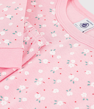 GIRL'S SNUG-FITTING PRINTED COTTON PYJAMAS