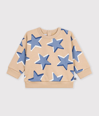BABY BOY'S HEART-PRINT COTTON SWEATSHIRT