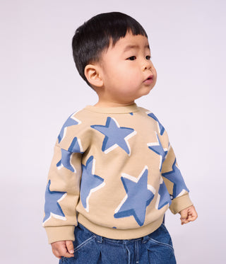 BABY BOY'S HEART-PRINT COTTON SWEATSHIRT