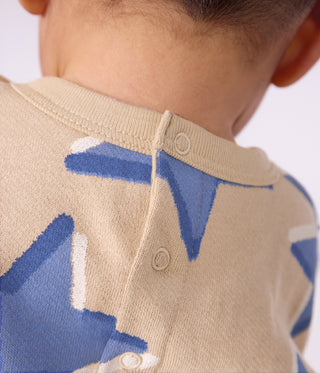 BABY BOY'S HEART-PRINT COTTON SWEATSHIRT