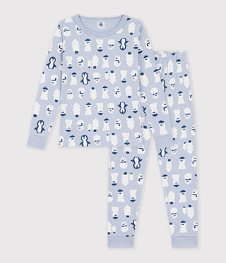 BOY'S SNUG-FITTING PRINTED COTTON PYJAMAS