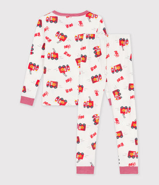 BOY'S SNUG-FITTING FIREIGHTER PRINT COTTON PYJAMAS