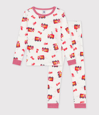 BOY'S SNUG-FITTING FIREIGHTER PRINT COTTON PYJAMAS