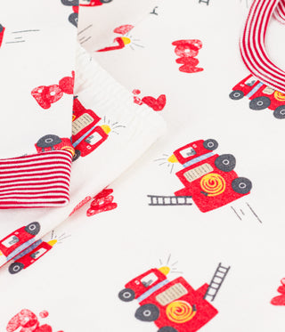 BOY'S SNUG-FITTING FIREIGHTER PRINT COTTON PYJAMAS