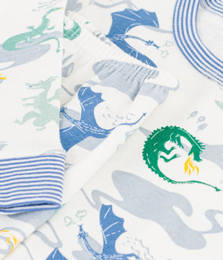 BOY'S SNUG-FITTING PRINTED COTTON PYJAMAS