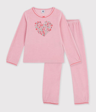 GIRL'S SNUG-FITTING PRINTED COTTON PYJAMAS