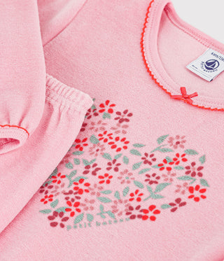 GIRL'S SNUG-FITTING PRINTED COTTON PYJAMAS