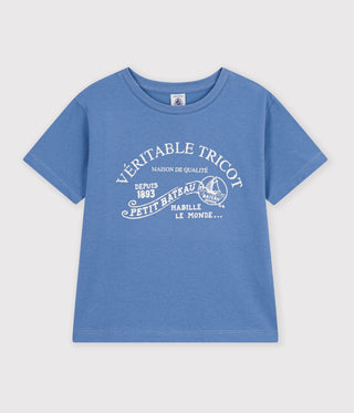 BOY'S SHORT-SLEEVED PRINTED ORGANIC COTTON T-SHIRT