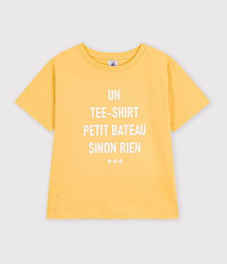 BOY'S SHORT-SLEEVED PRINTED ORGANIC COTTON T-SHIRT