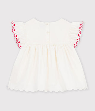GIRL'S SHORT-SLEEVED ORGANIC COTTON BLOUSE