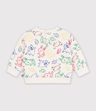 BABY BOY'S ANIMAL PRINT COTTON SWEATSHIRT