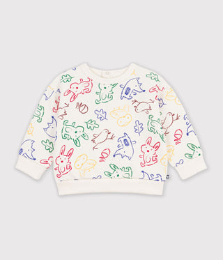 BABY BOY'S ANIMAL PRINT COTTON SWEATSHIRT
