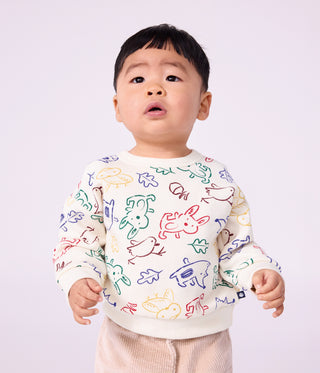 BABY BOY'S ANIMAL PRINT COTTON SWEATSHIRT