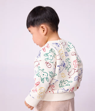 BABY BOY'S ANIMAL PRINT COTTON SWEATSHIRT