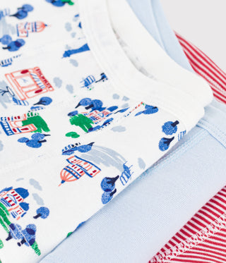 BOY'S PRINTED COTTON BOXERS WITH WAISTBAND -3-PACK