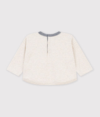 BABY BOY'S LONG-SLEEVED COTTON T-SHIRT WITH A MOTIF