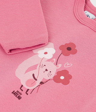 BABY GIRL'S ANIMAL PRINT ORGANIC COTTON SWEATSHIRT