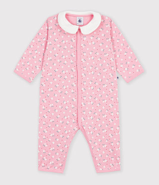 BABY GIRL'S FOOTLESS PRINTED COTTON PYJAMA SUIT