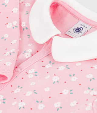 BABY GIRL'S FOOTLESS PRINTED COTTON PYJAMA SUIT