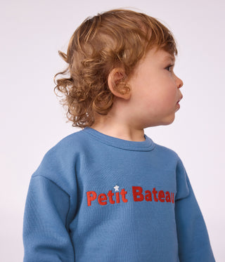 BABY BOY'S SWEATSHIRT IN COTTON WITH EMBROIDERY