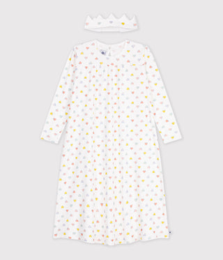 GIRL'S PRINCESS FANCY DRESS NIGHTDRESS AND TIARA IN ORGANIC COTTON