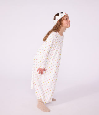 GIRL'S PRINCESS FANCY DRESS NIGHTDRESS AND TIARA IN ORGANIC COTTON