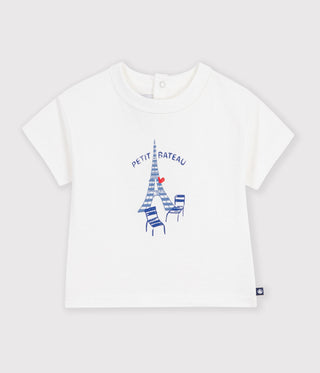 BABY BOY'S SHORT-SLEEVED PATTERNED ORGANIC COTTON T-SHIRT