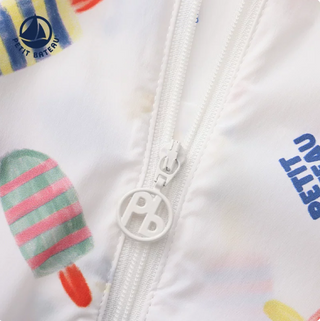 GIRL'S PRINTED HOODED WINDBREAKER