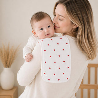 NEWBORN BABY UNISEX ORGANIC COTTON BURP CLOTH - 3-PACK