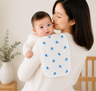 NEWBORN BABY UNISEX ORGANIC COTTON BURP CLOTH - 3-PACK