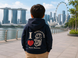 SINGAPORE EXCLUSIVE CHILDREN AND ADULT COTTON HOODED SWEATSHIRT