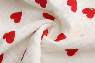 BABY UNISEX HEART PRINT BLANKET