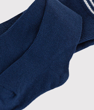 BABY GIRL'S NAVY BLUE JERSEY TIGHTS