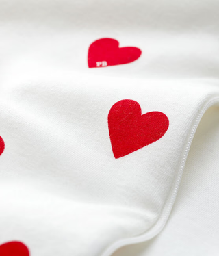 NEWBORN BABY UNISEX ORGANIC COTTON SLEEPING BAG - ICONIC HEART PRINT