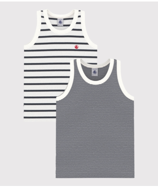 BOY'S' ORGANIC COTTON SINGLETS - 2-PACK