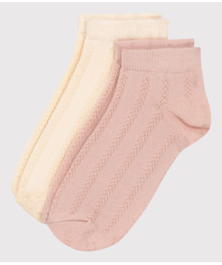 GIRL'S COTTON JERSEY SOCKS - 2-PACK
